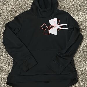 Under Armour Black Hoodie with Red and White Logo